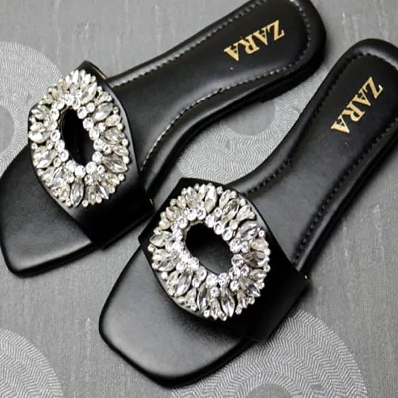 Embellished Flat Vinyl Sandals For Woman-#1021 #22
