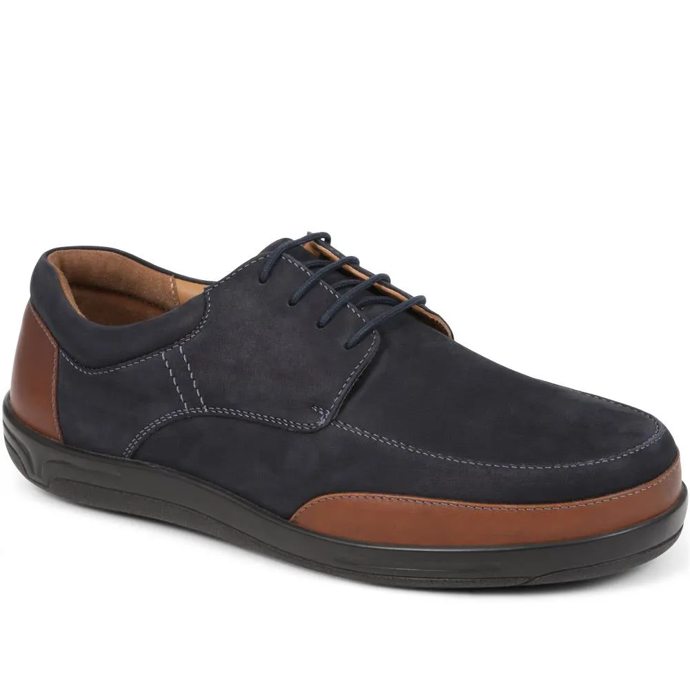 Extra Wide Fit Leather Lace-up Shoes - PAULO / 323 744