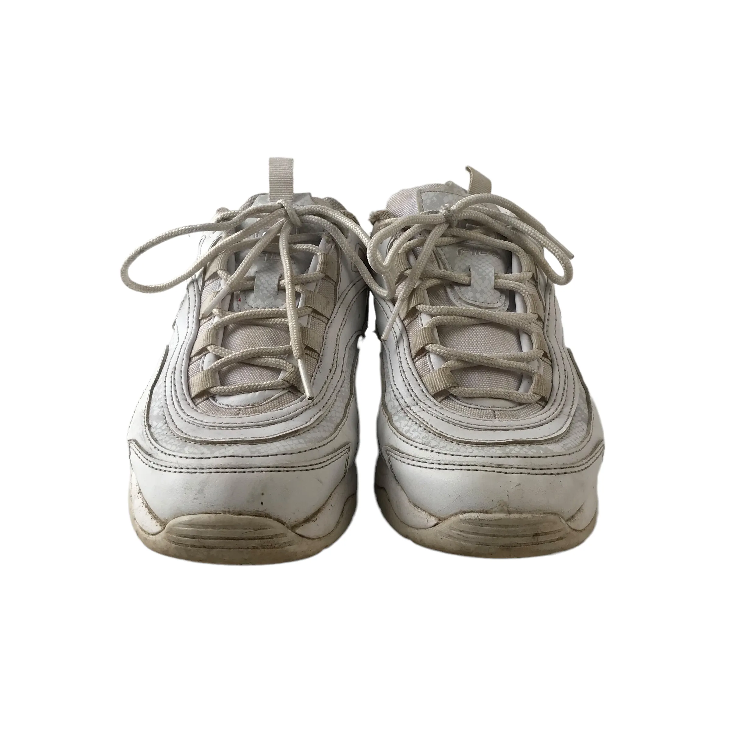Fila trainers shoe size UK 5 white with laces