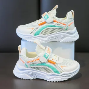 find wholesale baby clothes suppliers Kid Boy's Letter Pattern  Mesh Surface Sports Shoes Wholesale