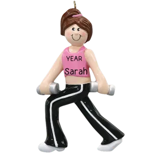 Fitness / Crossfit Girl Christmas Ornament