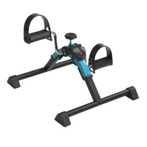 Folding Exercise Peddler with Digital Display, Blue