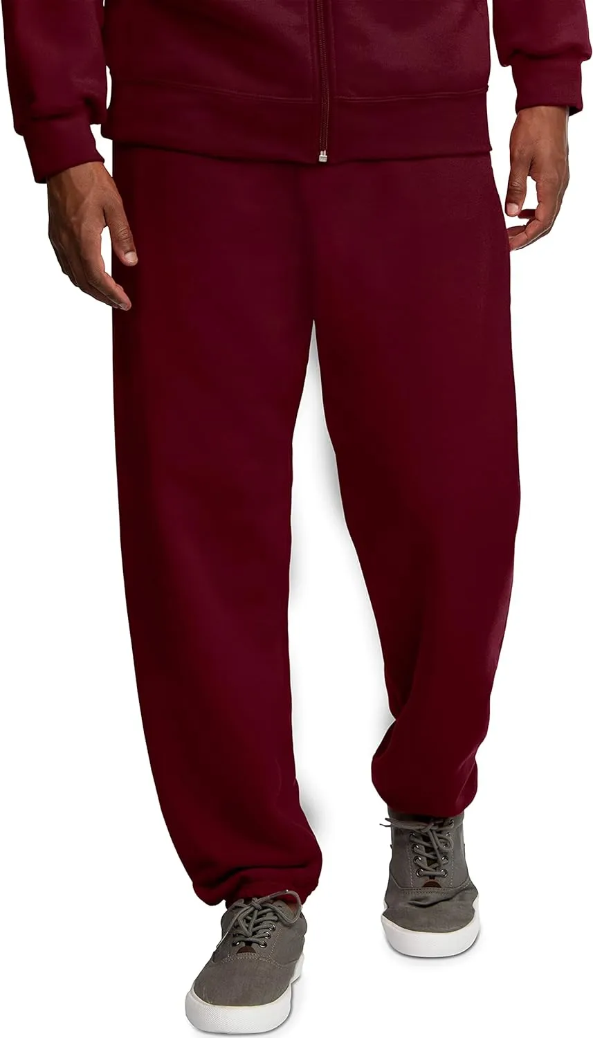 Fruit of the Loom Eversoft Fleece Elastic Bottom Sweatpants with Pockets, Relaxed Fit, Moisture Wicking, Breathable