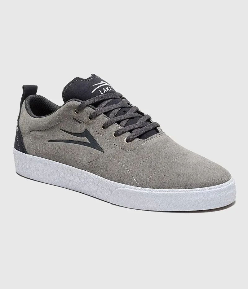 Lakai Bristol Skate Shoes Grey Suede