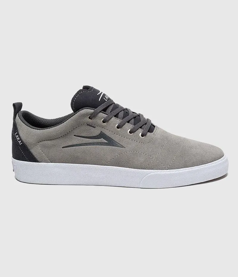 Lakai Bristol Skate Shoes Grey Suede