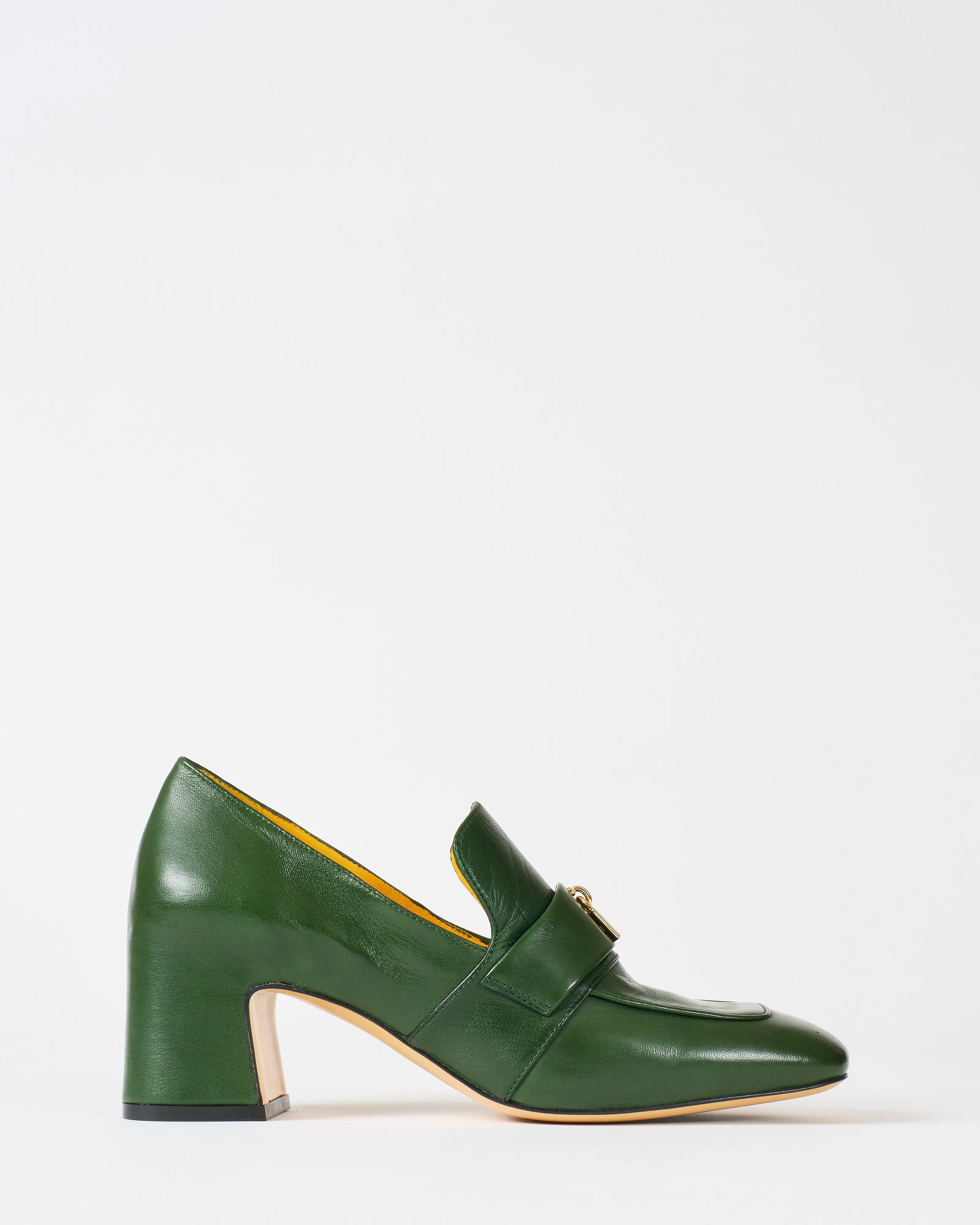 lock heel loafer