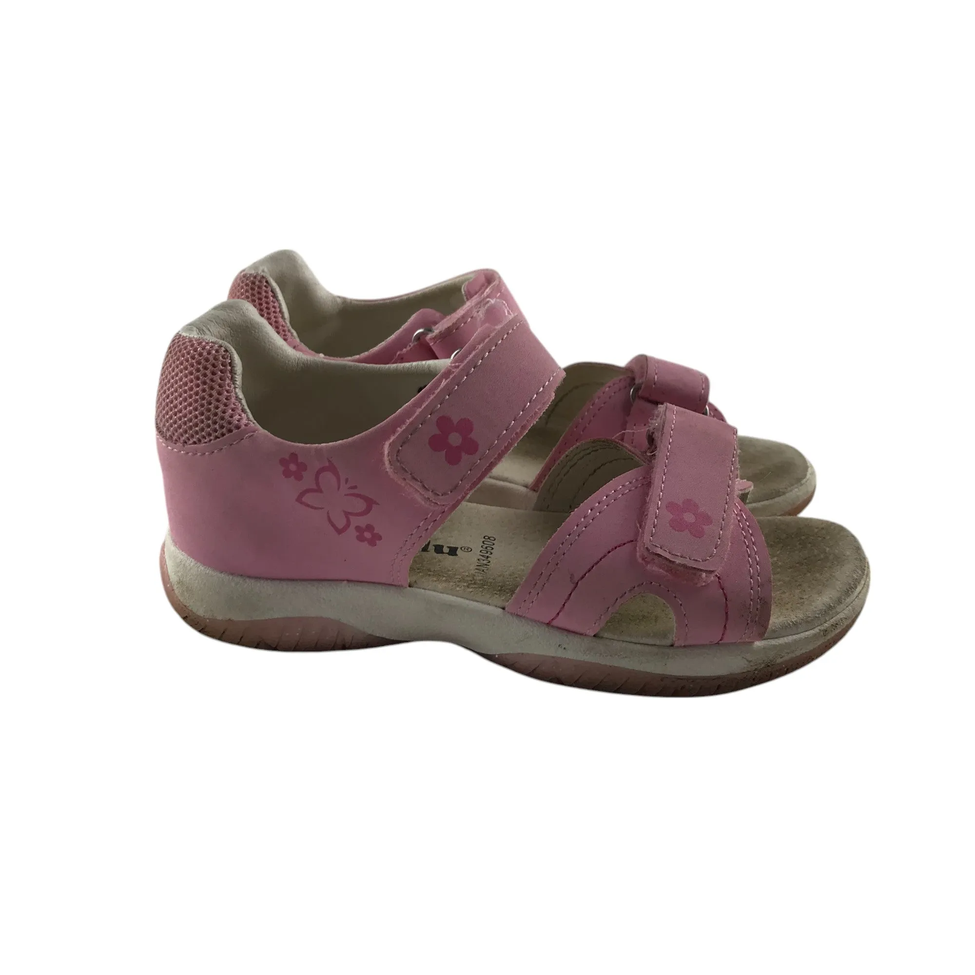 Lupilu sandals shoe size 9 kids pink with hook and loop straps