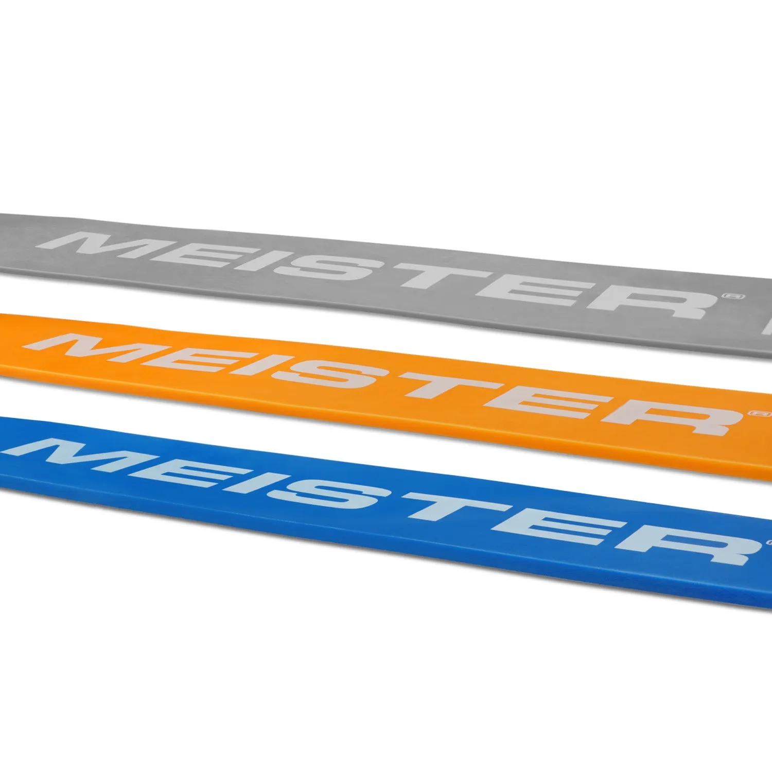 Meister X Band Comfort-Width 41" x 2" Resistance Bands - Light 3 Band Set