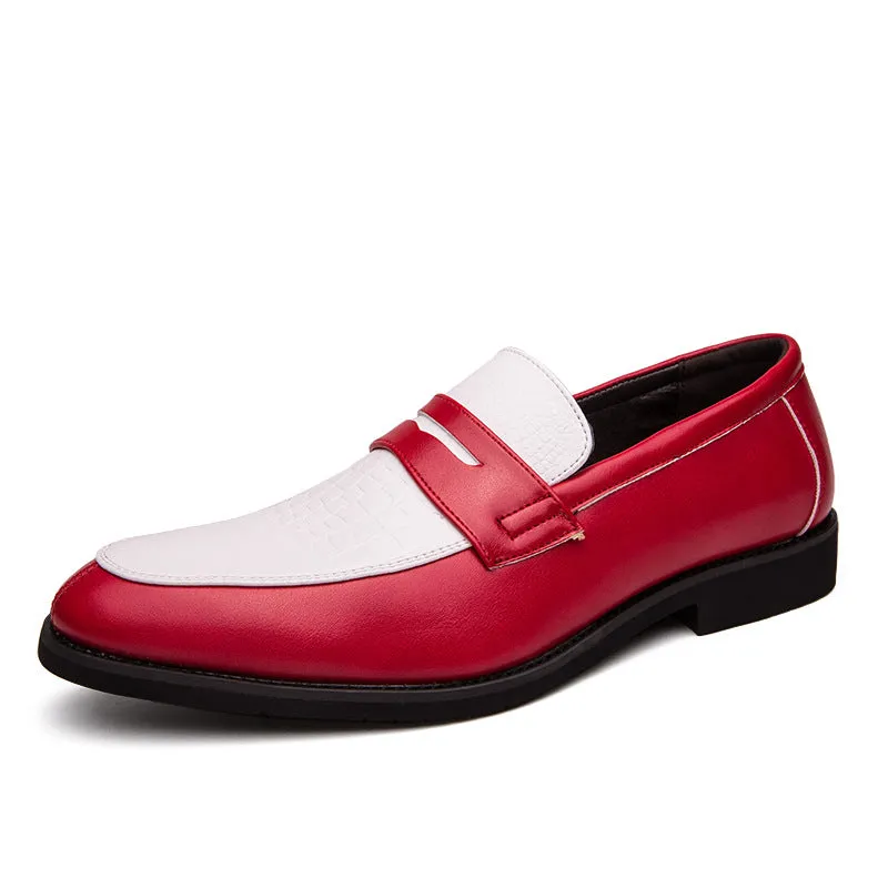 Men's large British pointy men's shoes one foot casual heightening shoes new thick soled wear-resistant shoes