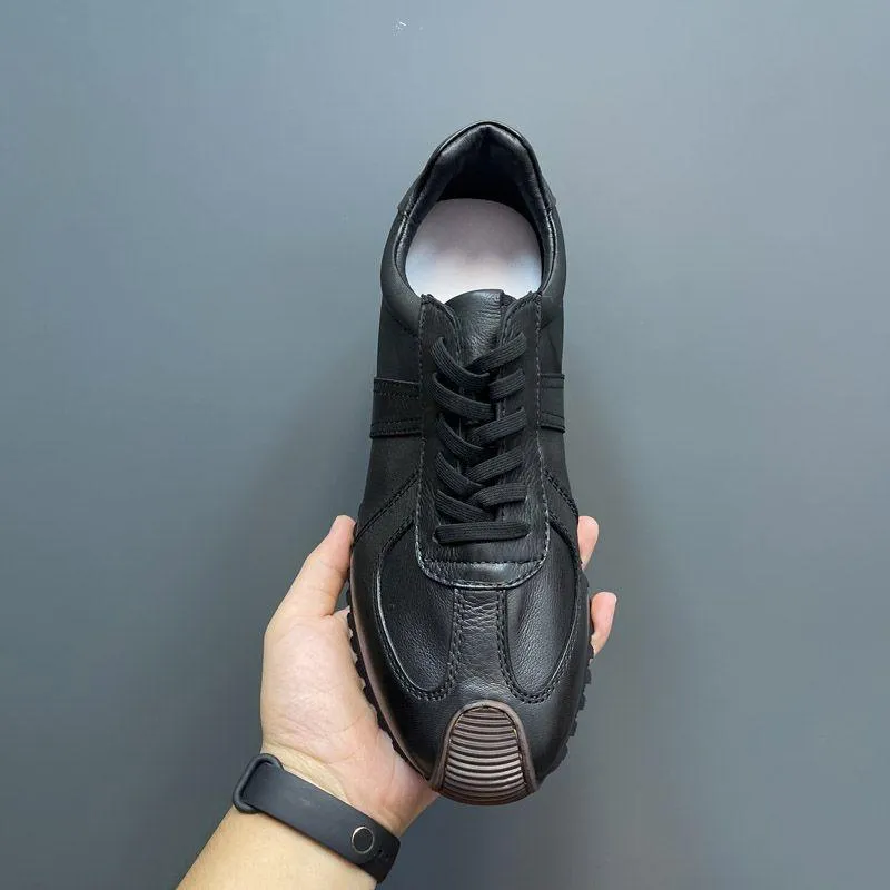 Men's retro genuine leather lightweight sports casual shoes