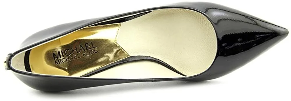 Michael Kors MK Flex Kitten Pump Black Patent 5.5 M