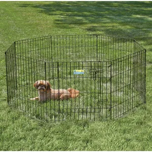 Midwest Contour Exercise Pen Black 24" with Door