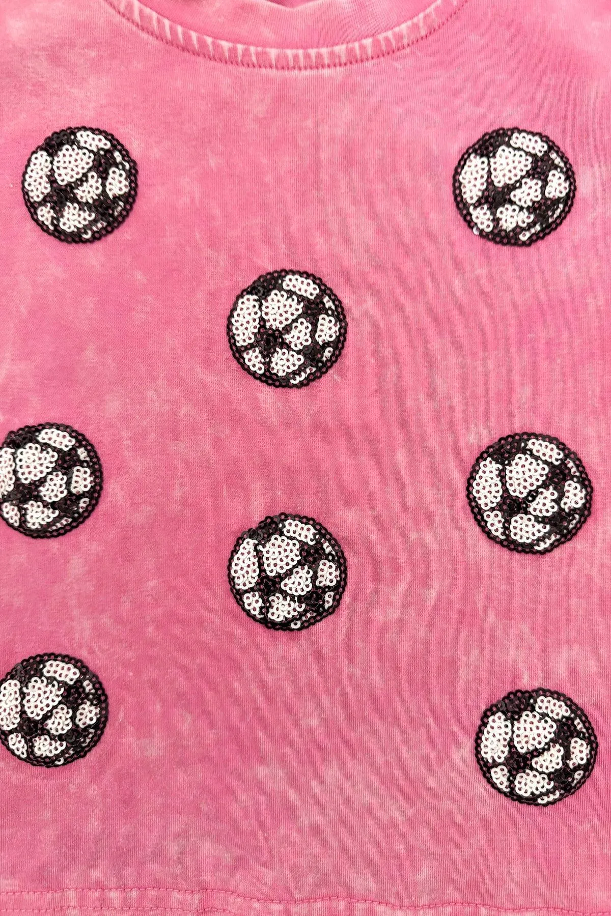 Mom & Me - Pink Sequin Soccer Top