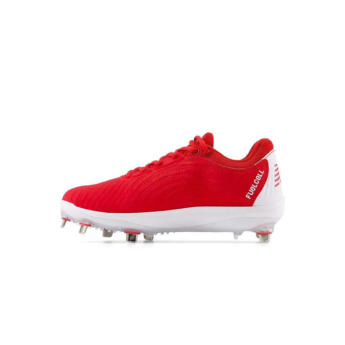 New Balance Women's FuelCell FUSE v4 Metal Fastpitch Softball Cleats - Team Red / Optic White - SMFUSER4