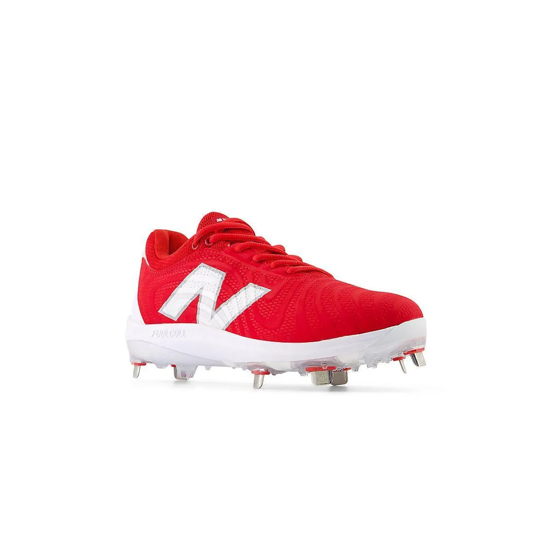 New Balance Women's FuelCell FUSE v4 Metal Fastpitch Softball Cleats - Team Red / Optic White - SMFUSER4
