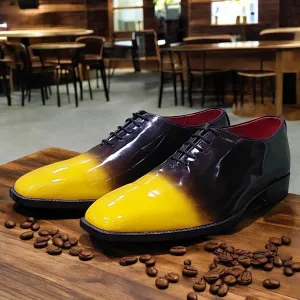 New Men's Handmade Formal Shoes   Double shade Leather Lace Up Stylish Dress & Formal Wear Shoes