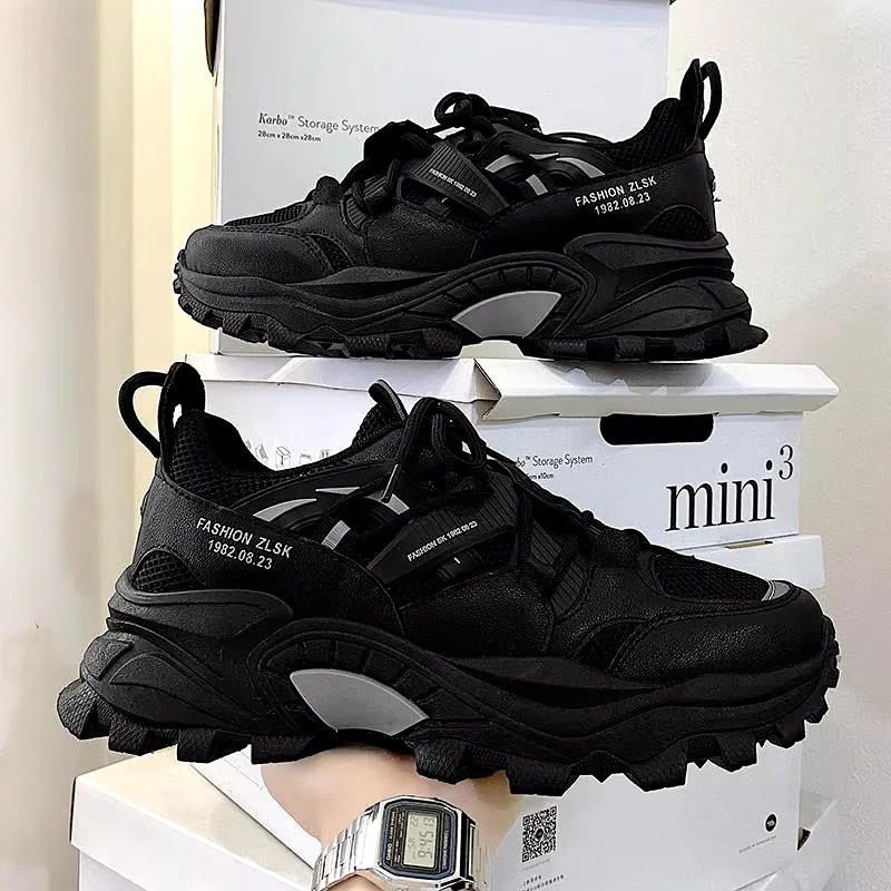 NEW Mens Sneakers Breathable Damping Sports Shoes Couple Casual Shoes Thick Sole Running Walking Shoes Trainers Sport Sneakers