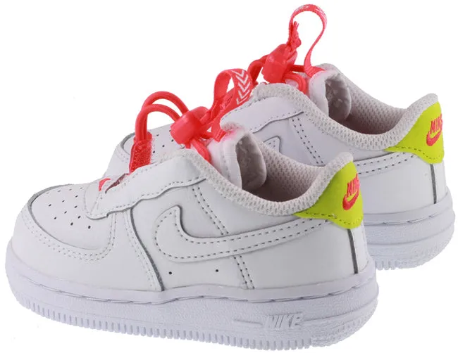 Nike Shoes Infant Air Force 1 Toggle White White Bright Crimson High Voltage