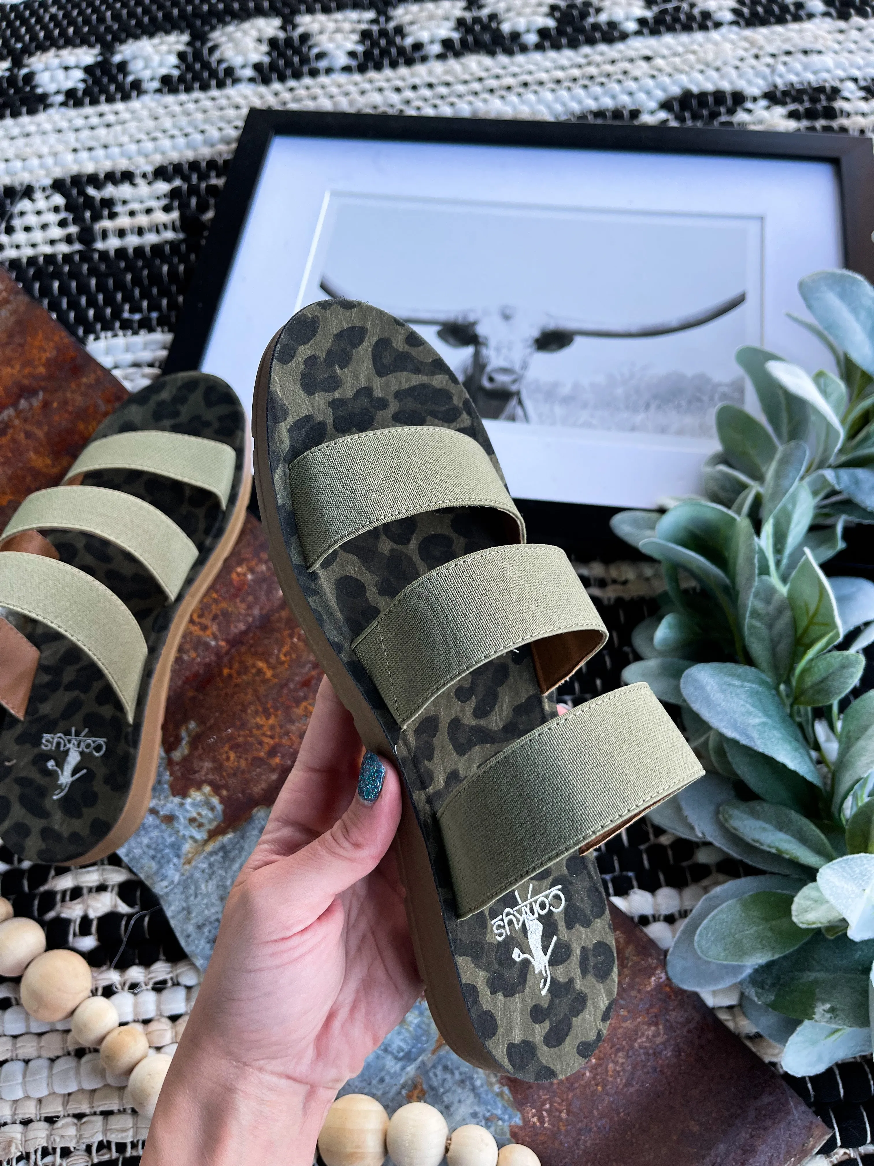 Olive Leopard Dafne by Corkys