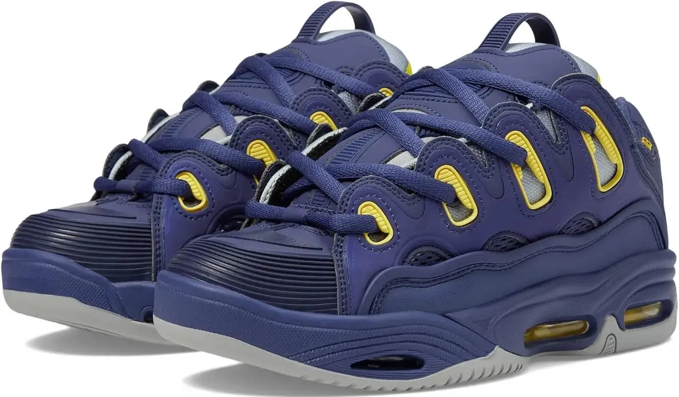 Osiris D3 2001 Cadet Blue Yellow Mens Skate Trainers Shoes