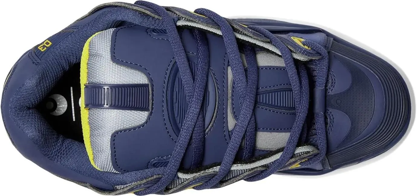 Osiris D3 2001 Cadet Blue Yellow Mens Skate Trainers Shoes