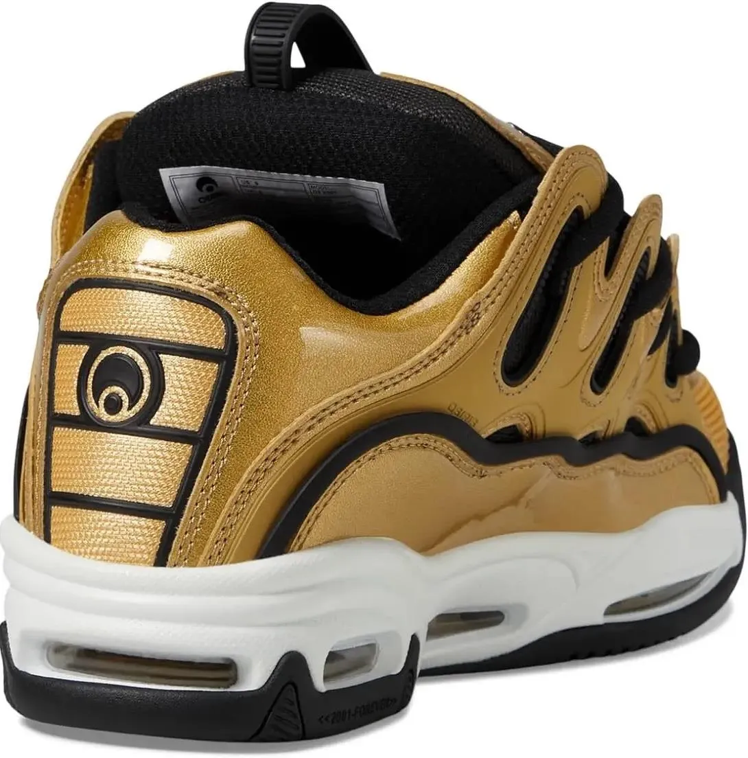 Osiris D3 2001 Gold Black White Mens Skate Trainers Shoes