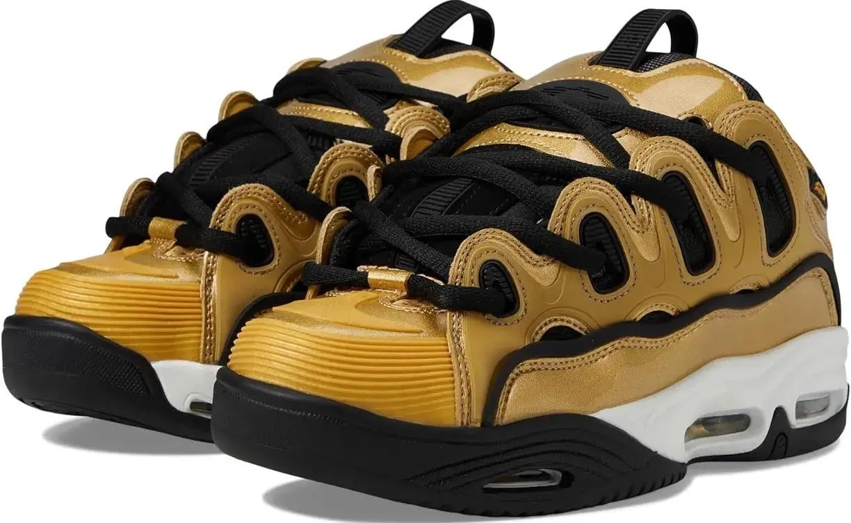 Osiris D3 2001 Gold Black White Mens Skate Trainers Shoes