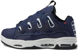 Osiris D3 2001 Navy Red Paisley Mens Skate Trainers Shoes
