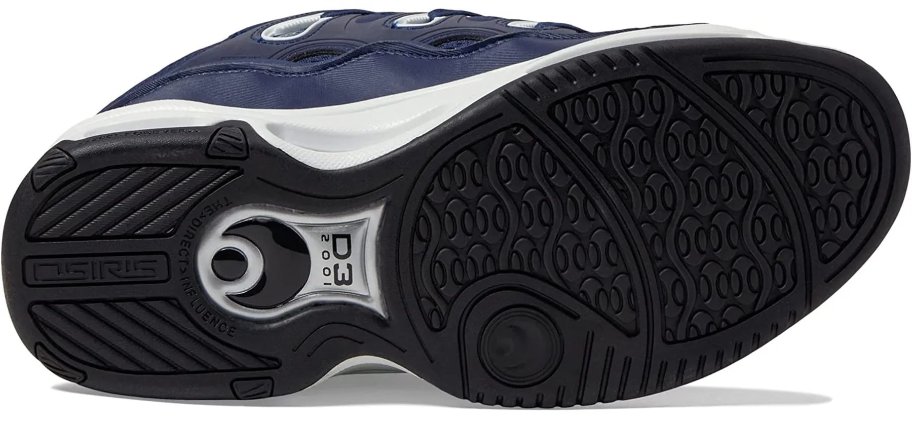 Osiris D3 2001 Navy Red Paisley Mens Skate Trainers Shoes