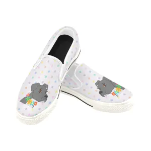 Polka-Dot Slip-on Skate shoes - Blue Pittie