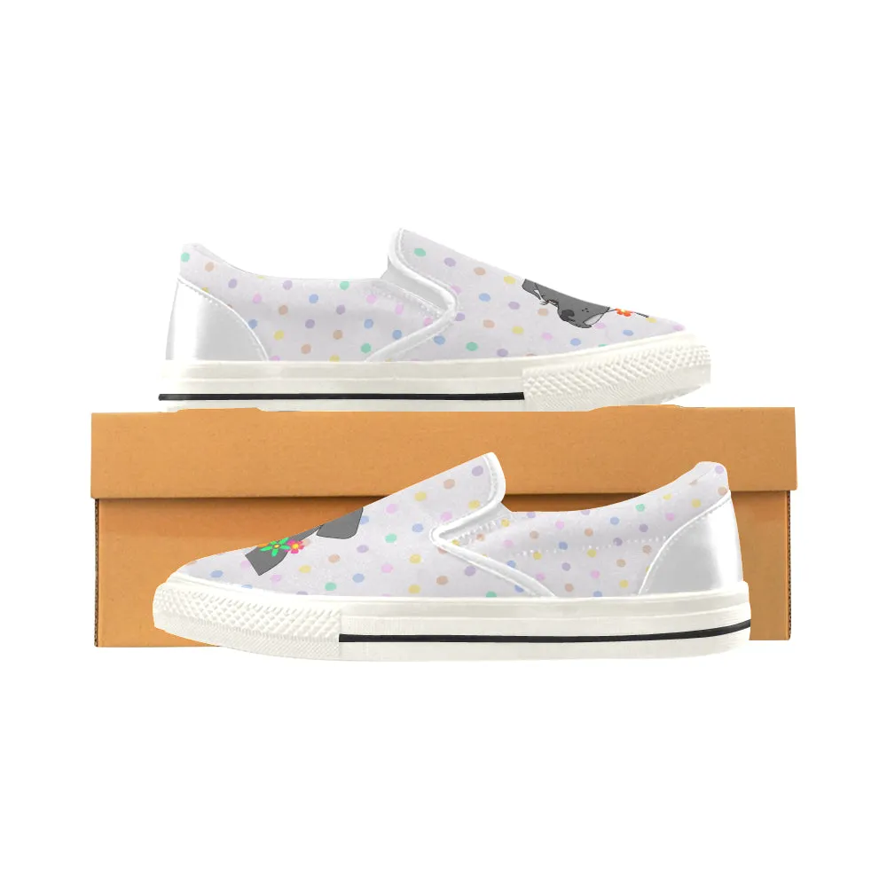 Polka-Dot Slip-on Skate shoes - Blue Pittie