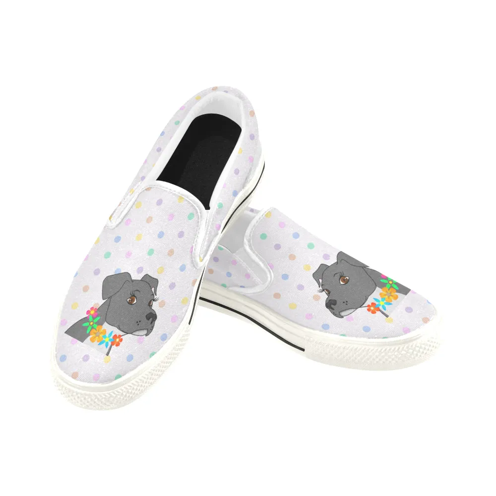 Polka-Dot Slip-on Skate shoes - Blue Pittie