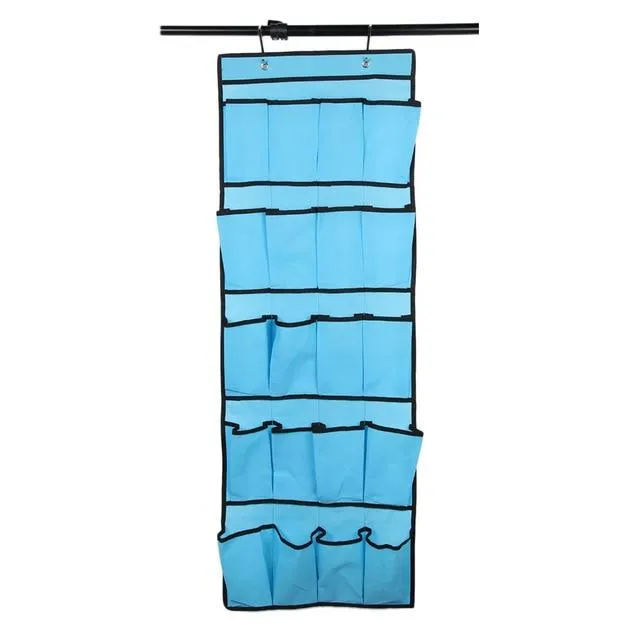 Premium 20 Pair Over Door Hanging Shoe Organizer Rack