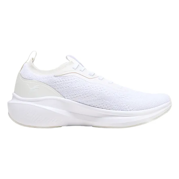 PUMA SKYROCKET LITE ENGINEERED WNS RUNNING SHOES FOR WOMEN, PUMA WHITE & PUMA SILVER & VAPOR GRAY