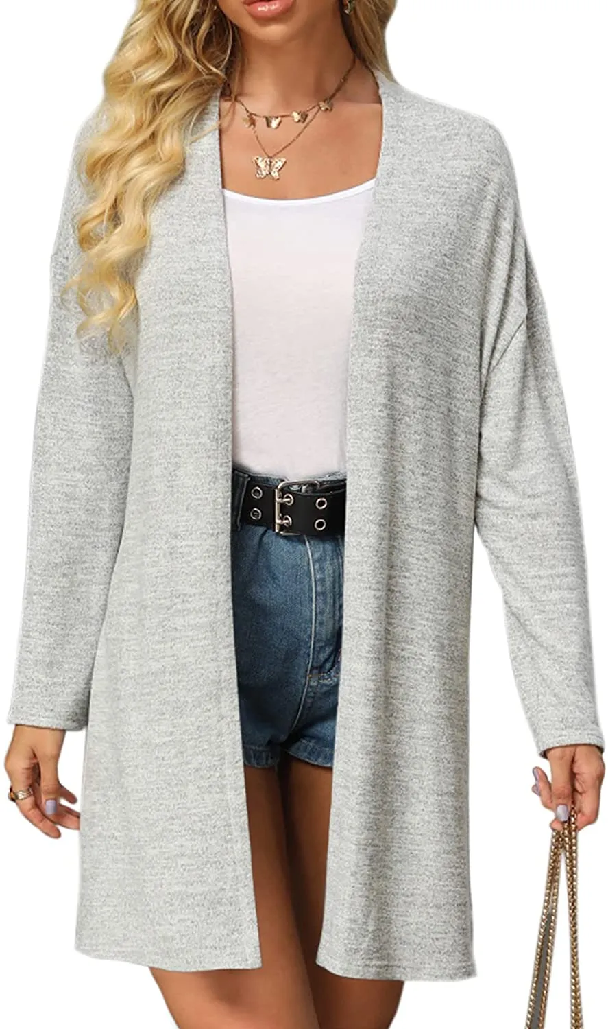 Queen Women’s Open Front Cardigan Button Down Knitted Cardigan