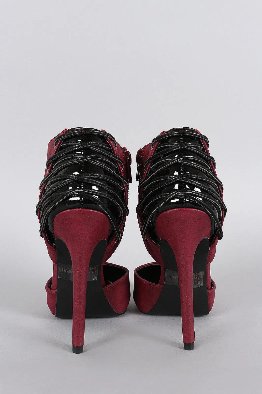Qupid Strappy Ankle Cuff Pump