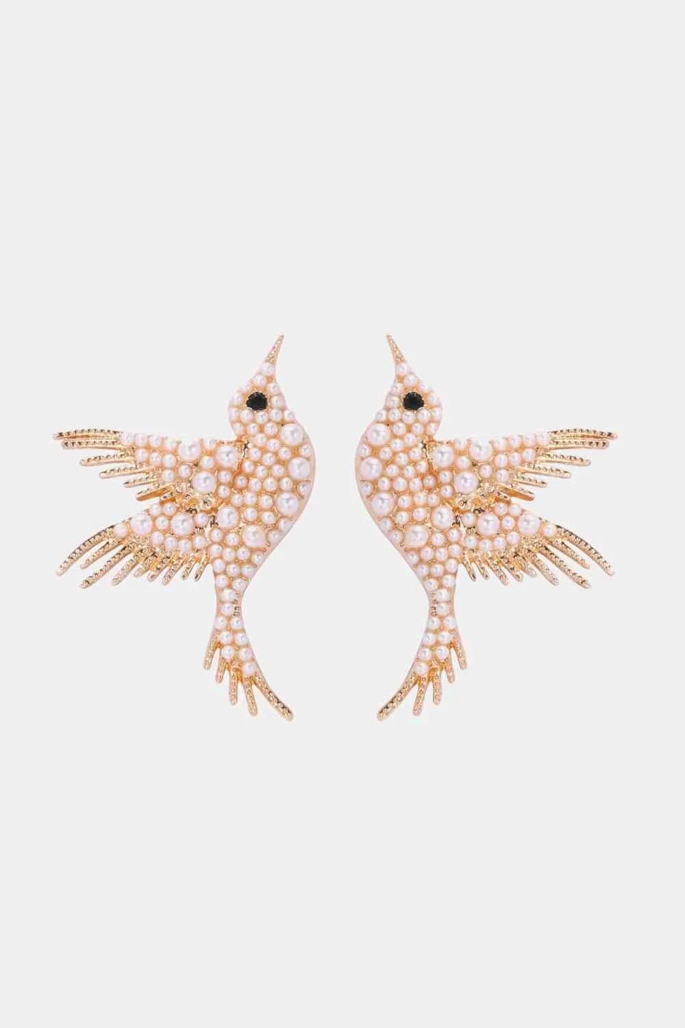 Rhinestone Bird Dangle Earrings