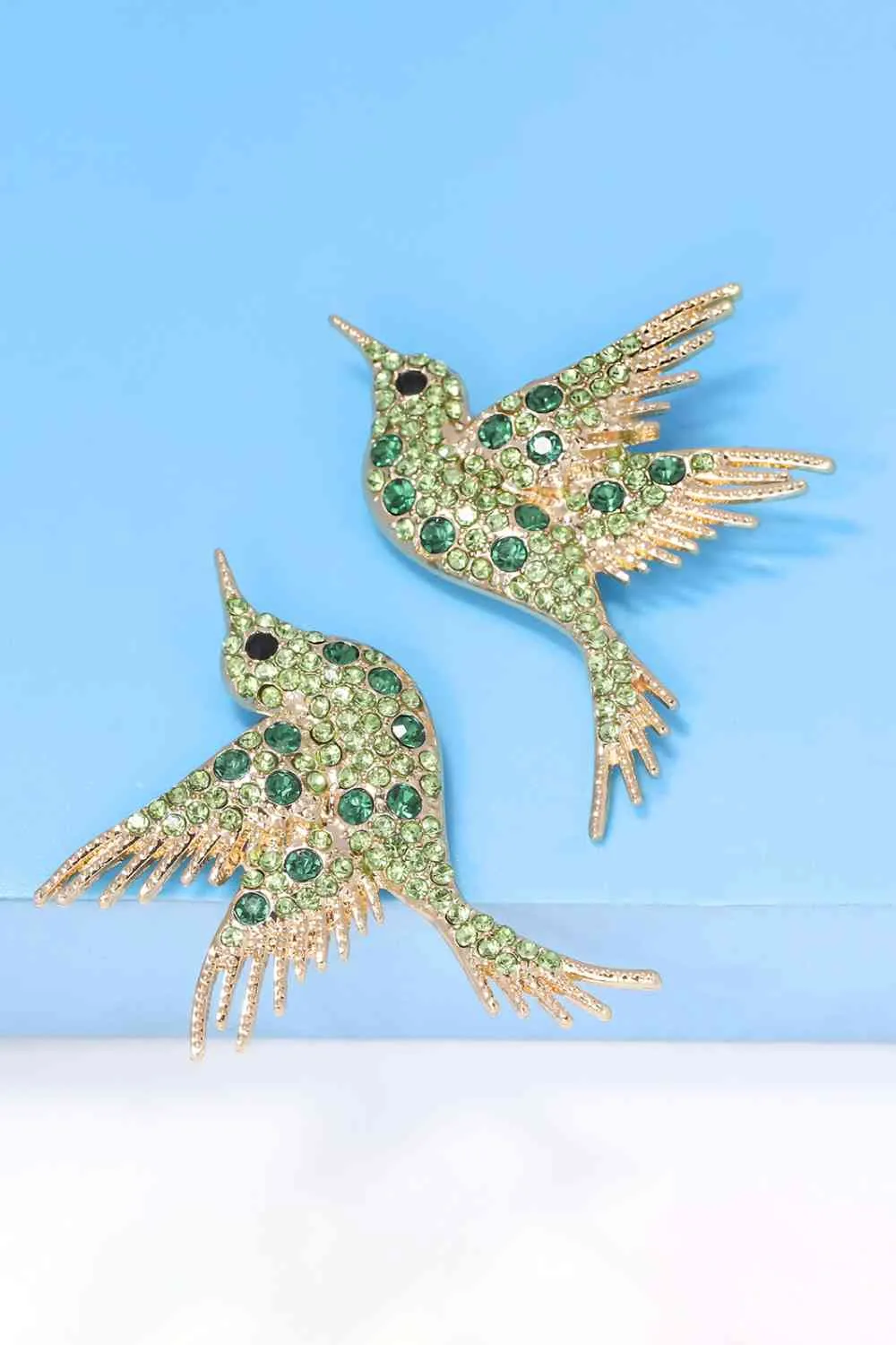 Rhinestone Bird Dangle Earrings