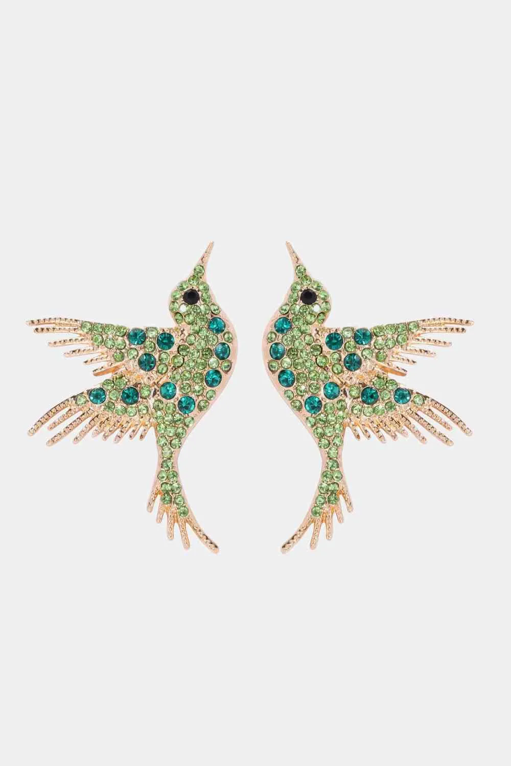 Rhinestone Bird Dangle Earrings