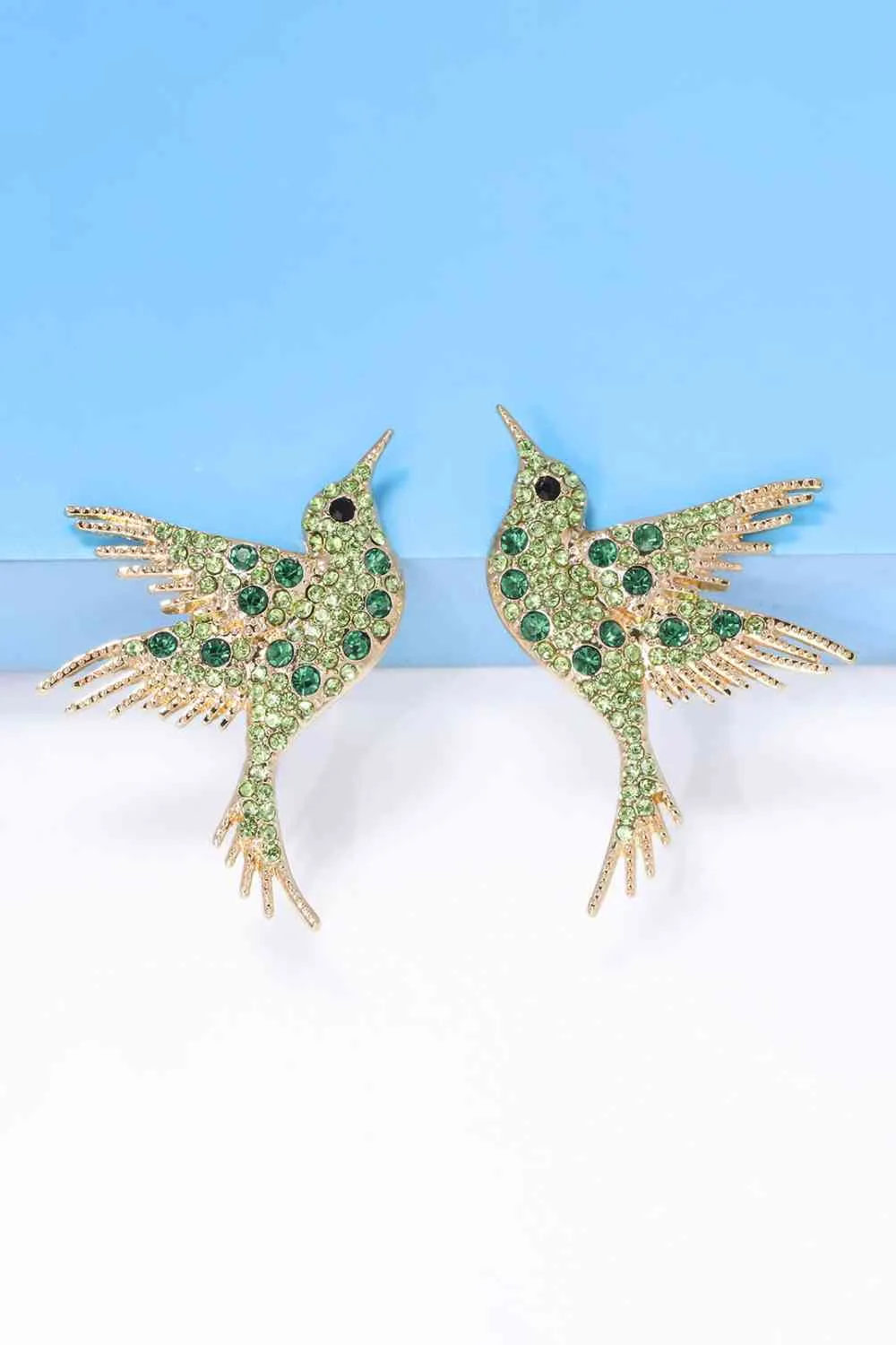 Rhinestone Bird Dangle Earrings