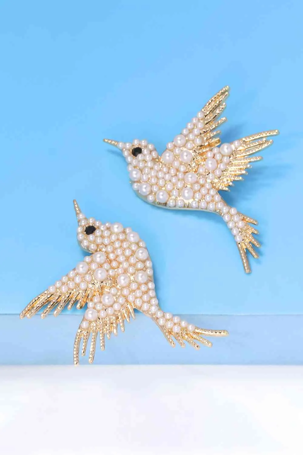 Rhinestone Bird Dangle Earrings