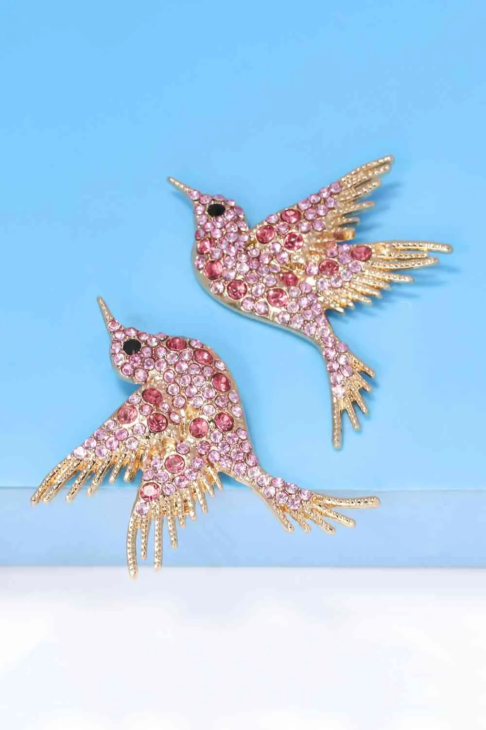 Rhinestone Bird Dangle Earrings
