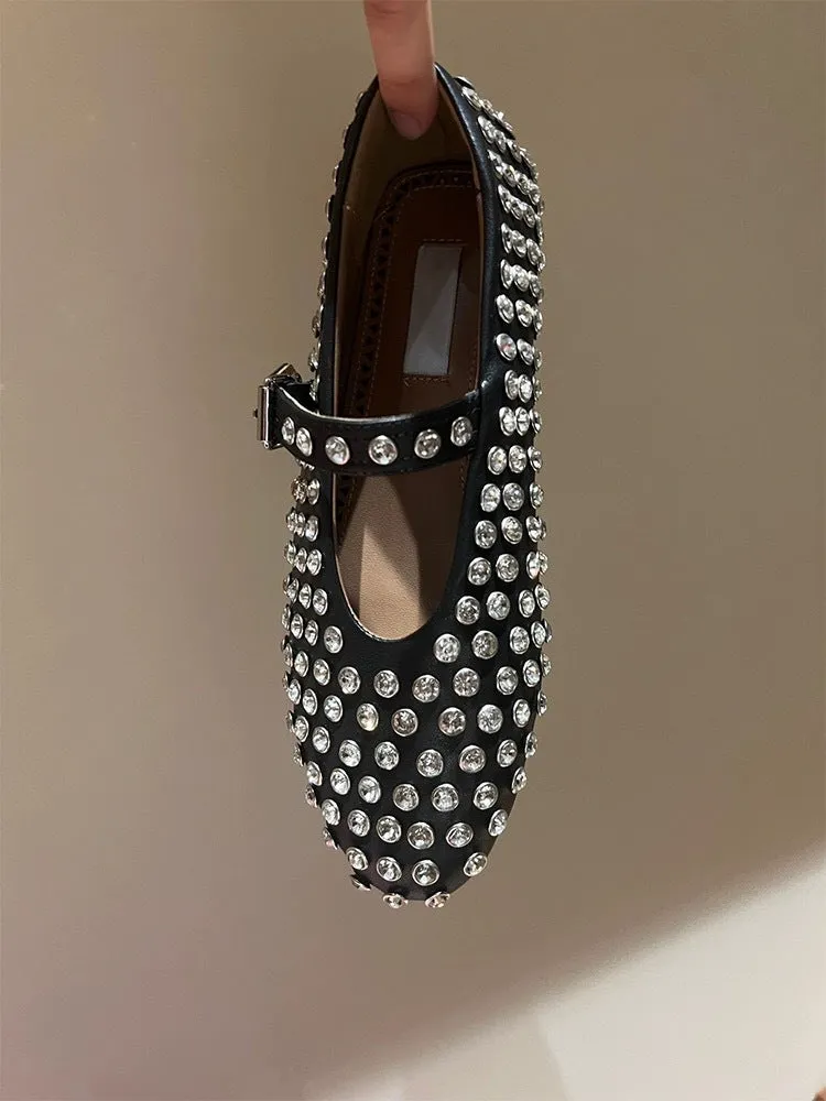 Riveted Full Diamond Ballet Shoes  (General version)