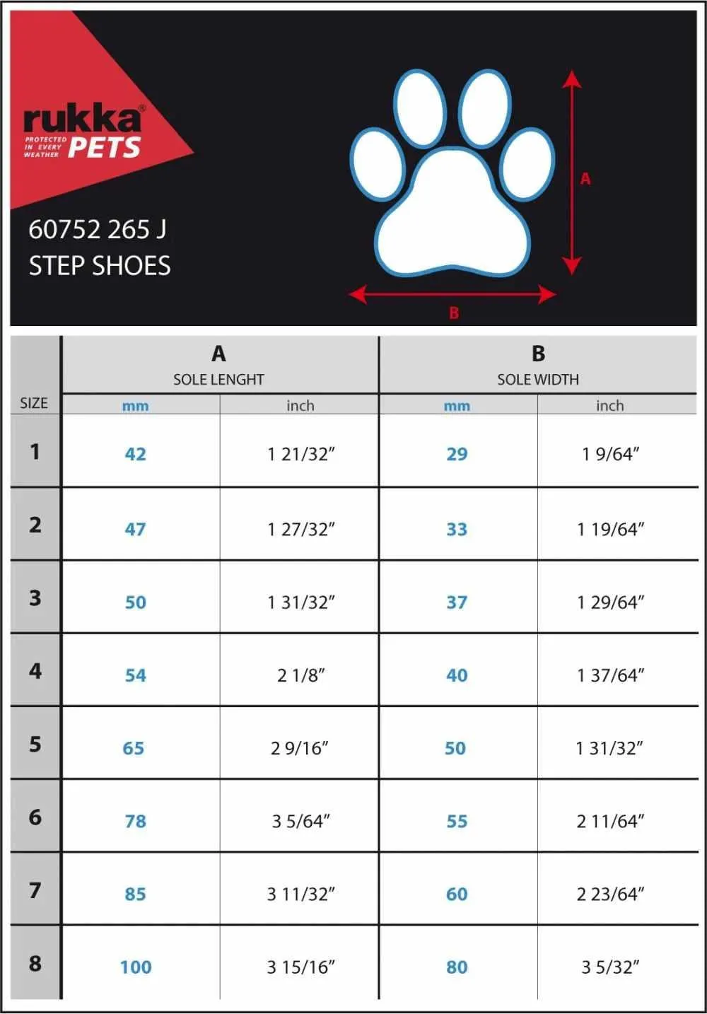 Rukka Pets Step Shoes Size 4