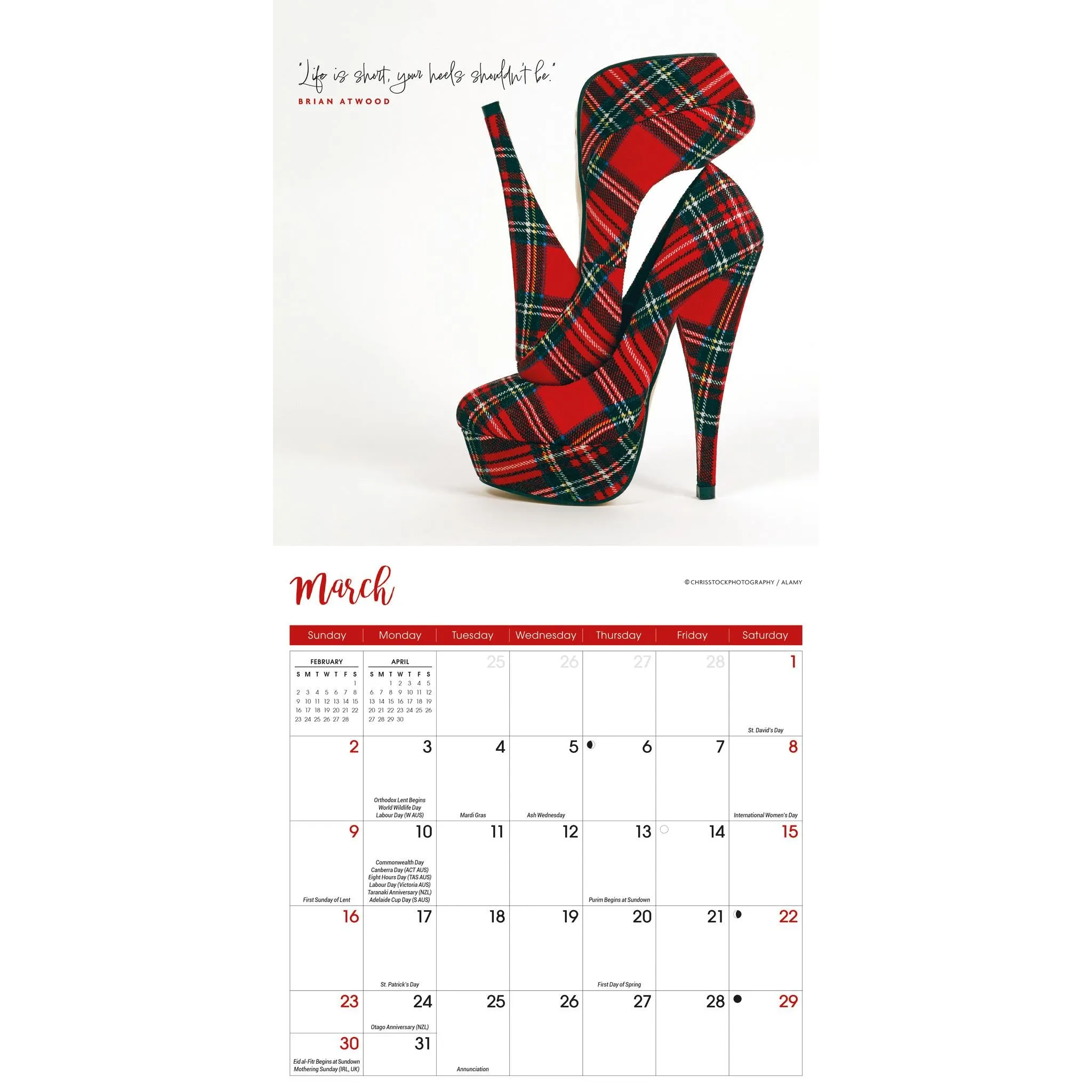Shoes Mini 2025 Calendar