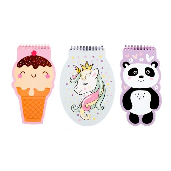 Spiral Kids Shaped Card Cover Printed Notebook