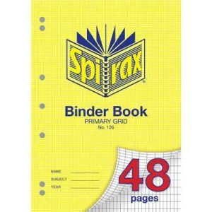 Spirax 126 Binder Book Primary Grid 48 Page A4