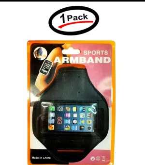 Sports Armband Phone Case Holder Arm Band Gym Running Jogging Exercise Bag (1 Pk)