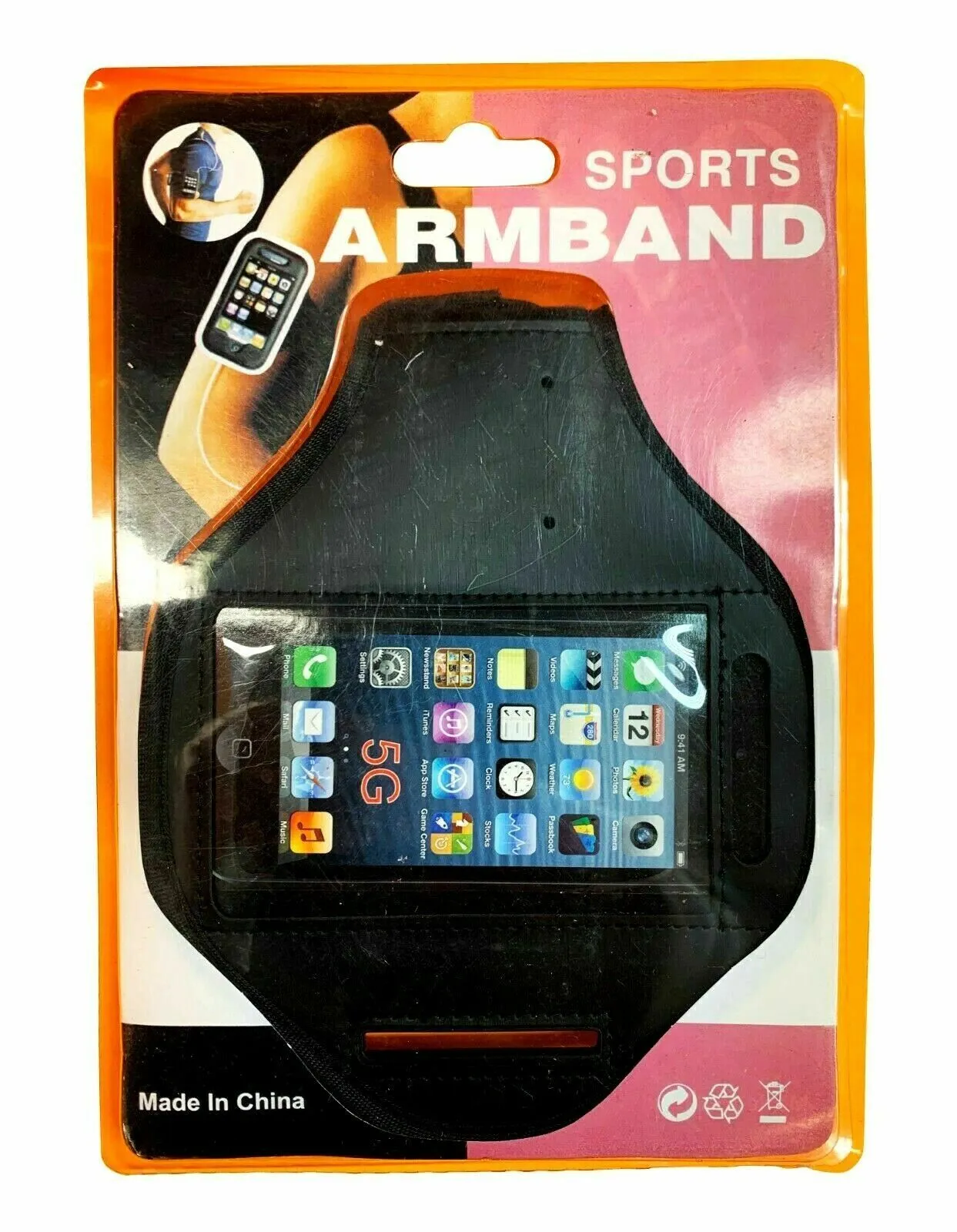 Sports Armband Phone Case Holder Arm Band Gym Running Jogging Exercise Bag (1 Pk)
