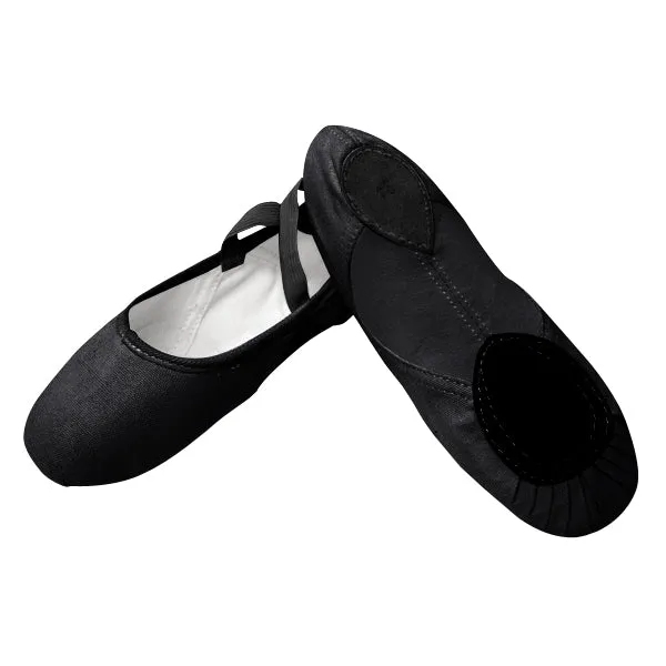 SSYDSC4 Sylvia Southern Cross IV Canvas Split Sole  Ballet Shoes ＜with elastic＞ (Black・White)
